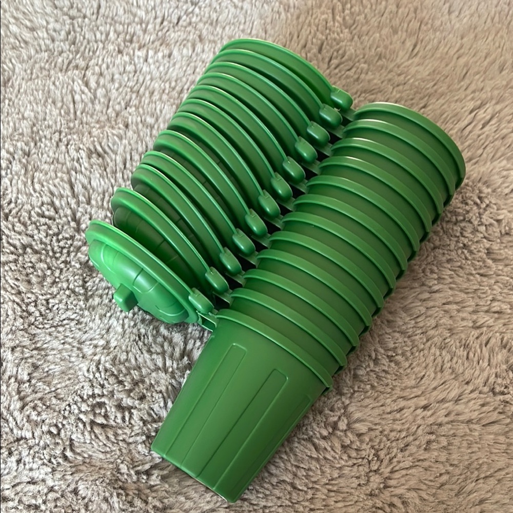 Trash Can LOT Green Plastic Plant Pots Party Favors